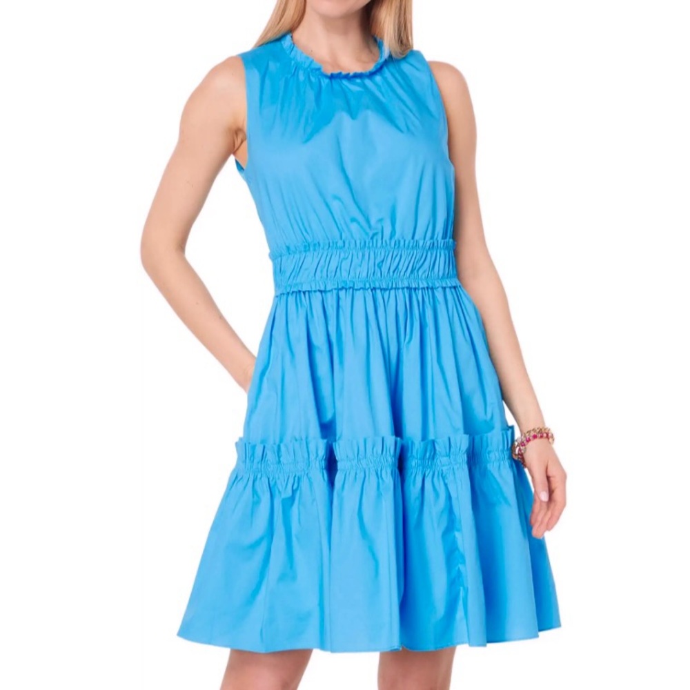 Lilly Pulitzer Blue Elina Stretch Cotton Dress
